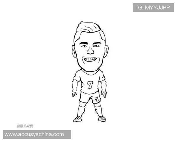 彩铅绘制足球球星简约风格肖像艺术作品展示